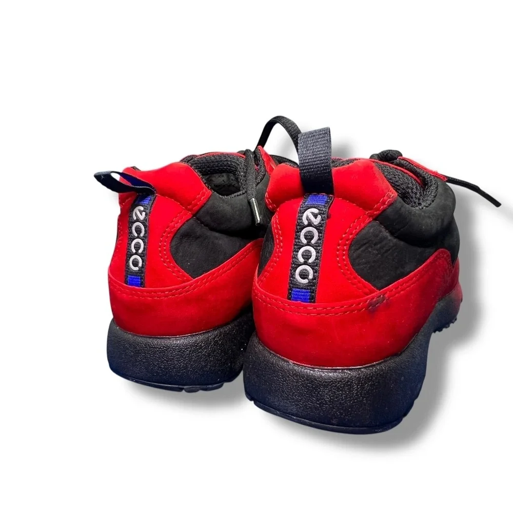 ECCO Receptor Sneakers Women's 6.5 US Red Black Trail Walking Shoes 38L Comfort